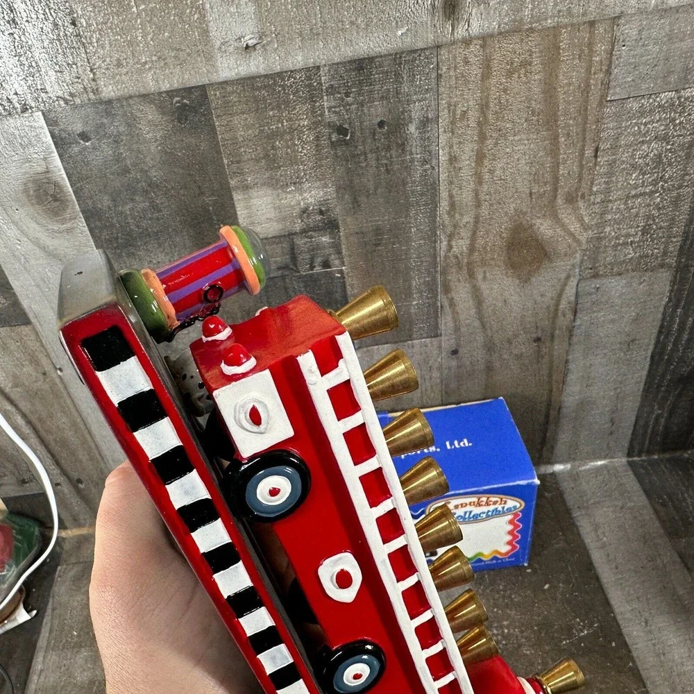 2011 Aviv‎ Judaica By Jessica Children’s Fire Truck Engine Hanukkah Menorah, .